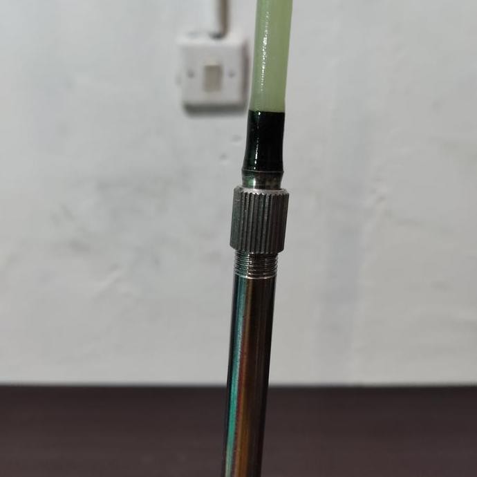 joran pancing sambung 2 fiber transparan panjang 240cm sambungan drat