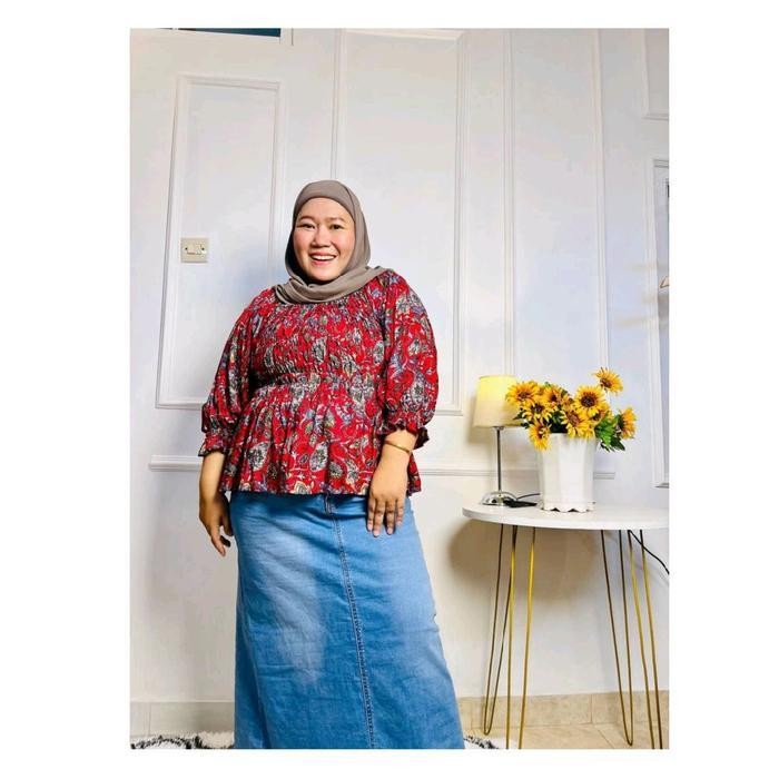 Atasan Sabrina Ld 160 Rayon Jumbo - Baju Wanita Oversize - Pendek, Muslim, Panjang