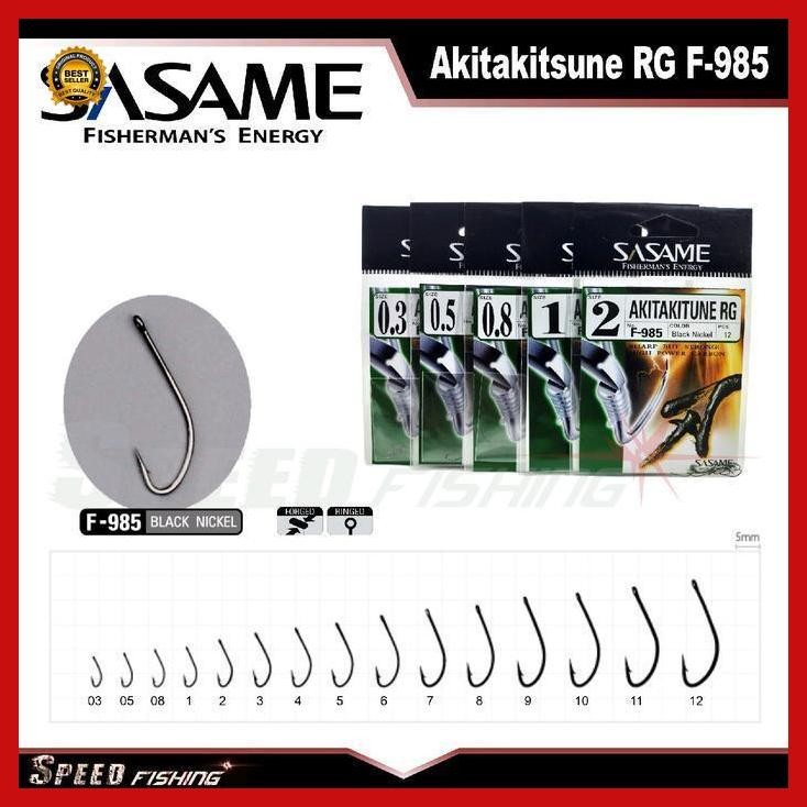 "Cod" - Hooks Sasame Akitakitsune Rg Ringed F985 Mata Kail Pancing Kuat Bestseller