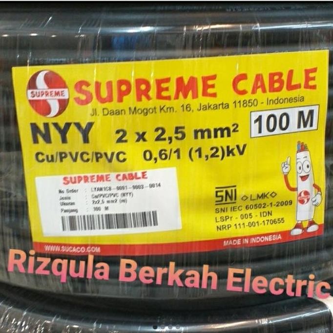 Promo Kabel NYY 2x2.5 SUPREME 100 Meter/Kabel NYY 2x2,5 SUPREME 100 METER. COD