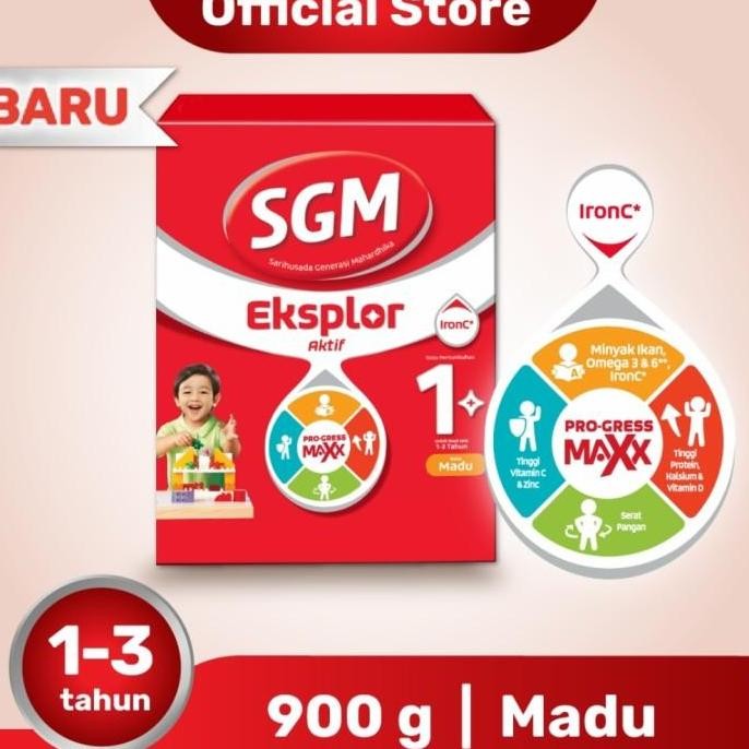 SGM 1 + Eksplor 1+ Plus Susu madu Box 900 gram / 900 g JS