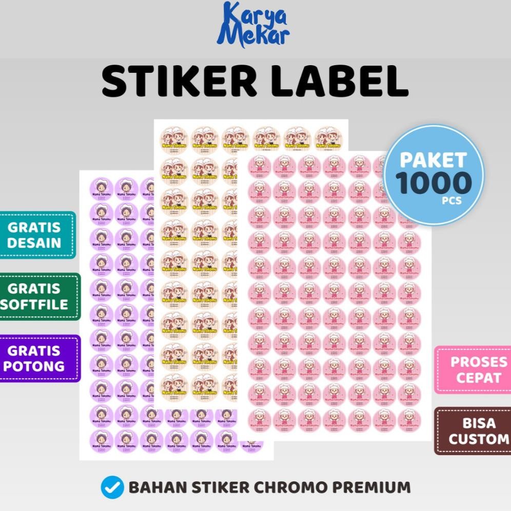 

PAKET 1 PCS Sticker Stiker Label Makanan Custom