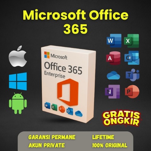 Microsoft Office 365 Personal 1 Tahun – Word Excel PowerPoint Outlook + 1TB OneDrive – Lisensi Resmi