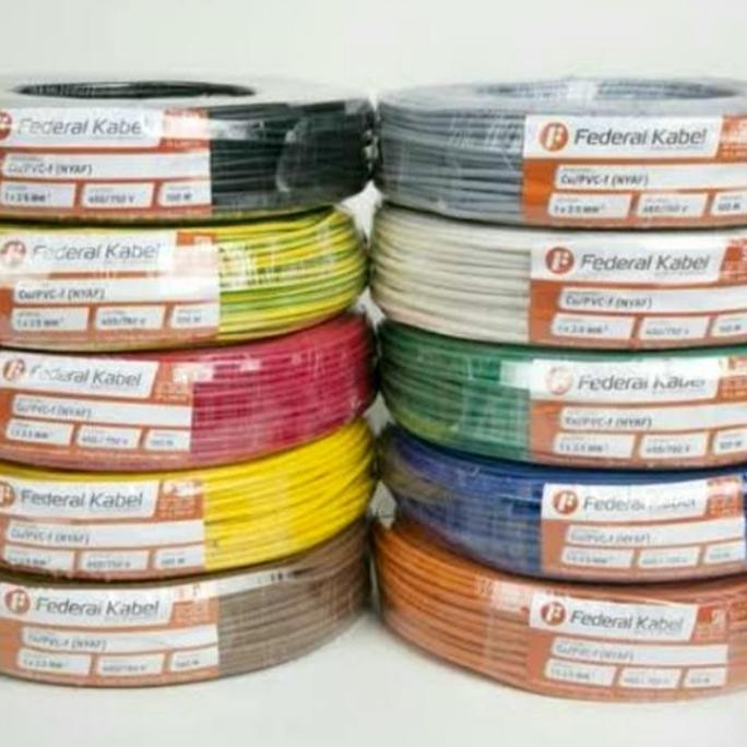 Promo KABEL FEDERAL NYAF 2,5MM ROLL 100M SERABUT 1X2.5 MM NYAF 2,5 MM 2.5 COD