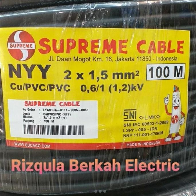 Promo Kabel NYY 2x1.5 SUPREME 100 METER/Kabel NYY 2x1,5 SUPREME 100 METER. COD