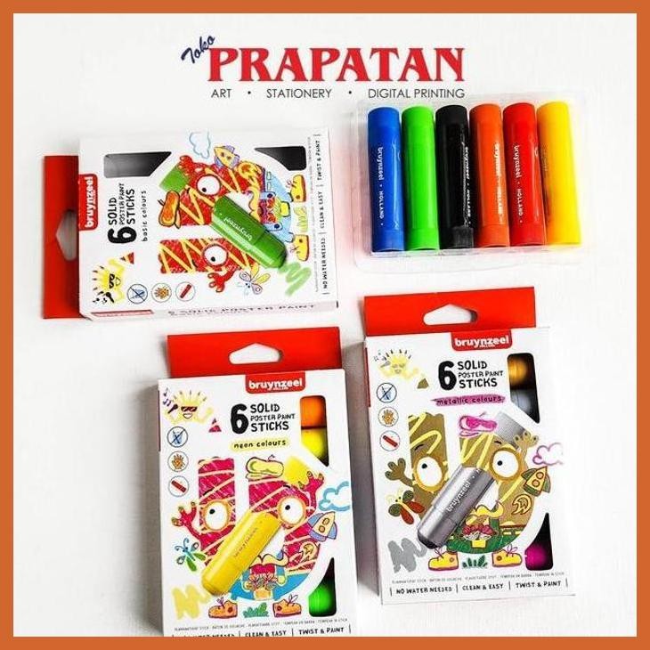 

(ATK) BRUYNZEEL SOLID POSTER PAINT STICKS SET 6C | STIK POSTER ALAT TULIS LUKIS SEKOLAH KULIAH GAMBAR KANTOR