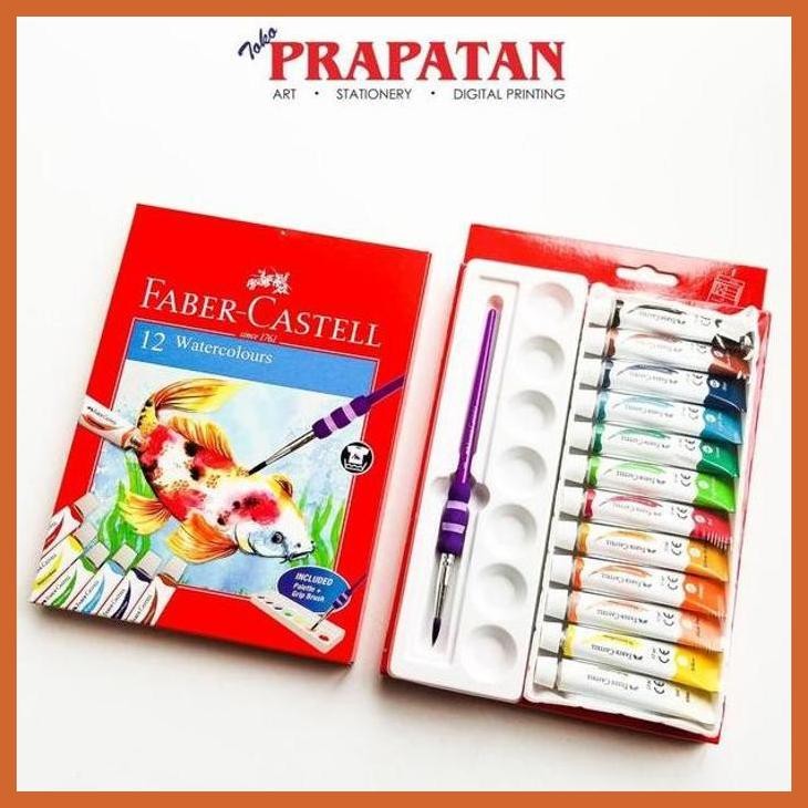 

(ATK) FABER CASTELL TUBE WATERCOLOR 12 WARNA 10 04N ALAT TULIS LUKIS SEKOLAH KULIAH GAMBAR KANTOR