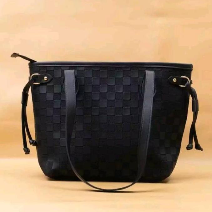DA30 }} - Tas wanita - Tas bahu Wanita - Totebag wanita-Tas kuliah wanita Totebag Hitam Kulit