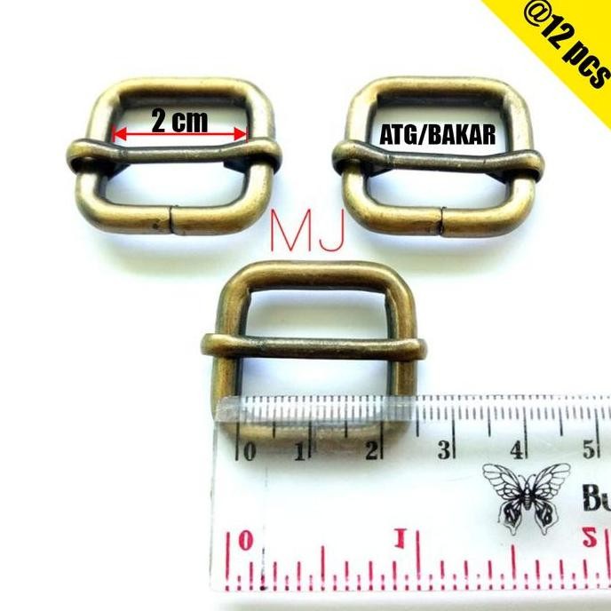 DB140 }} AKSESORIS TAS RING JALAN TAS ATG BAKAR /RING GESER IMPORT 2 CM TEBAL