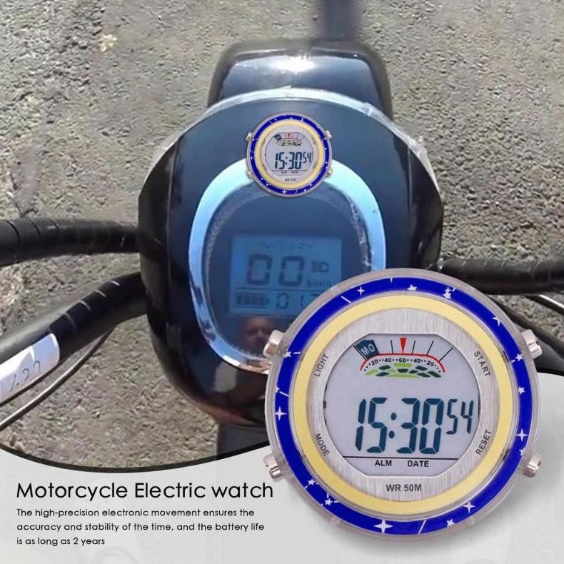 Heatshrin Jam Digital Motor Tahan Air Jam Motor Tempel Bercahaya Ir-38