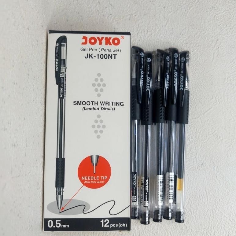 

Promo..!!! Pulpen Gel Mata Lancip 0,5Mm Joyko Jk-100Nt/Per Pak An-139