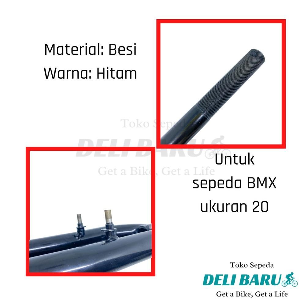 Heatshrin Fork / Garpu Sepeda Bmx 20 Inch Hitam Pivot Fh-46