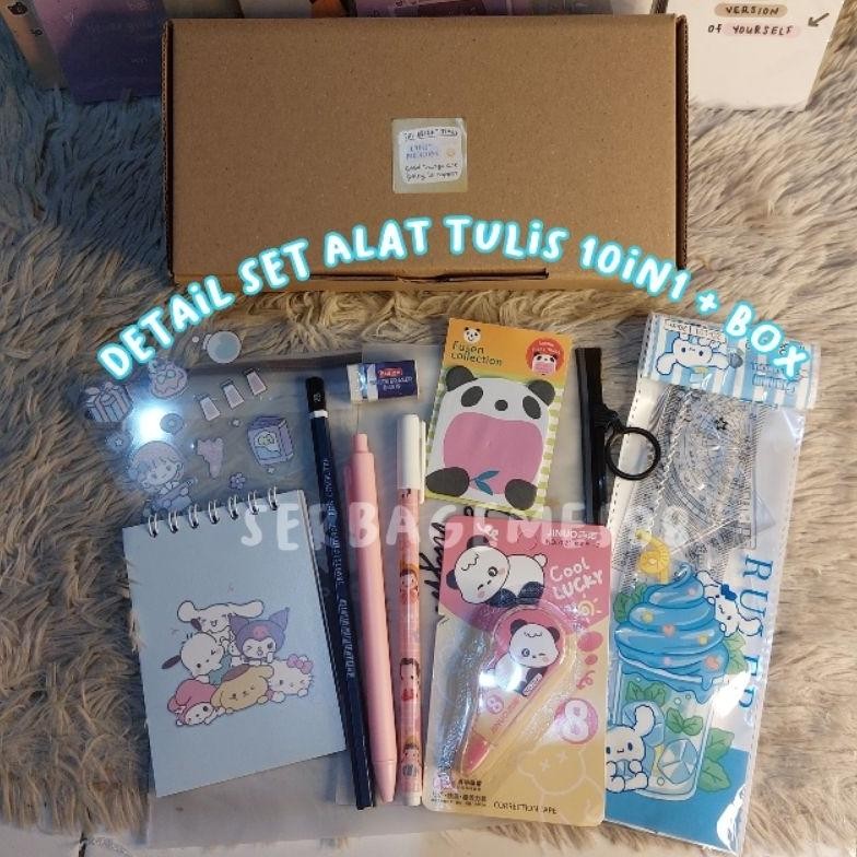 

Salt Serbagemes88 - Set Alat Tulis 10 In 1 Lengkap / Stationery Untuk Souvenir Hadiah / Hampers Kado Gift Sekolah / Hampers Wisuda Ulang Tahun / Alat Tulis Paket / Alat Tulis Murah / Paket Anak Unik Dan Bermanfaat / Box Kado Perempuan Laki Laki / Buku