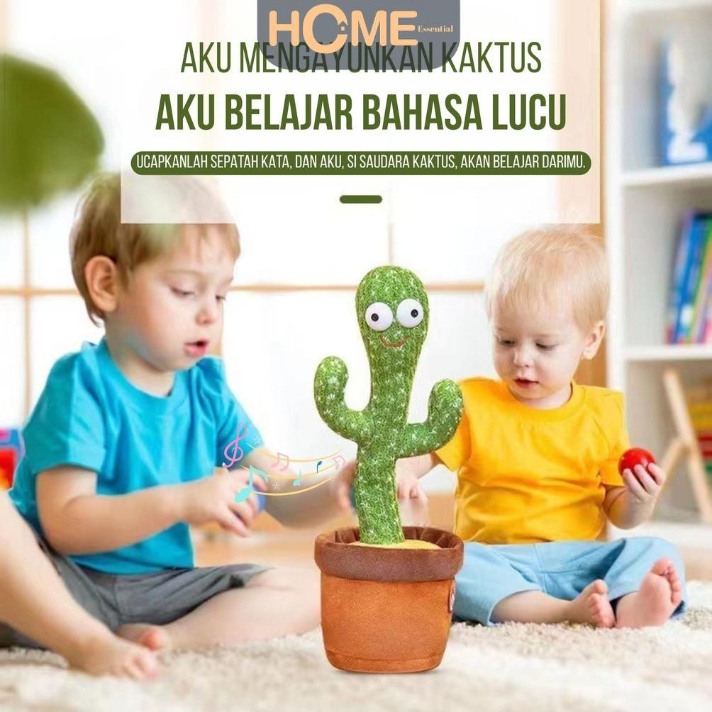Ct_C1077 (He) Home Essential Cactus Toy Boneka Pintar Kaktus Dancing Cactus Led Original Rwet-23