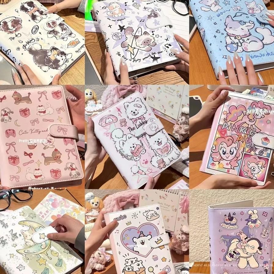 20Pcs Album Foto A5 Perbatasan Anak Anjing Lucu Kucing Collie Kpop Idol Photocard Holder Kpop Idol P