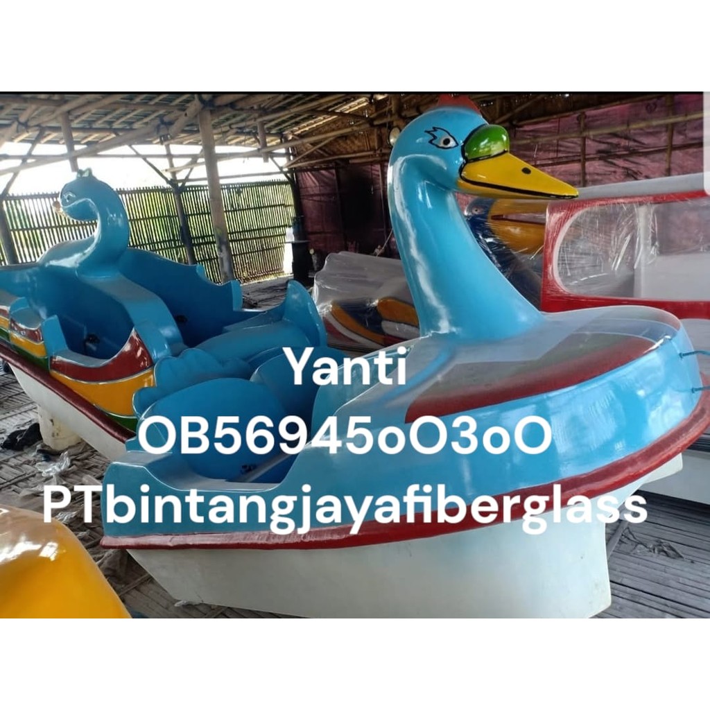 sepeda air bebek bebekan mini-hiyu jumbo warna pik,sepeda air bebek bebekan-perahu fiber