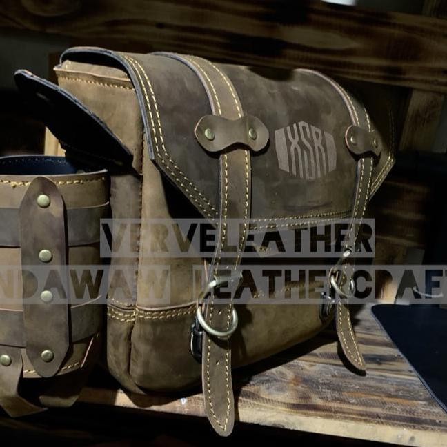 PREMIUM Yamaha xsr 155 , tas motor xsr 155 , motor custom , tas kulit best Original