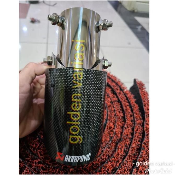 Buntut Knalpot / Muffler Akrapovic Carbon Mobil Calya Original