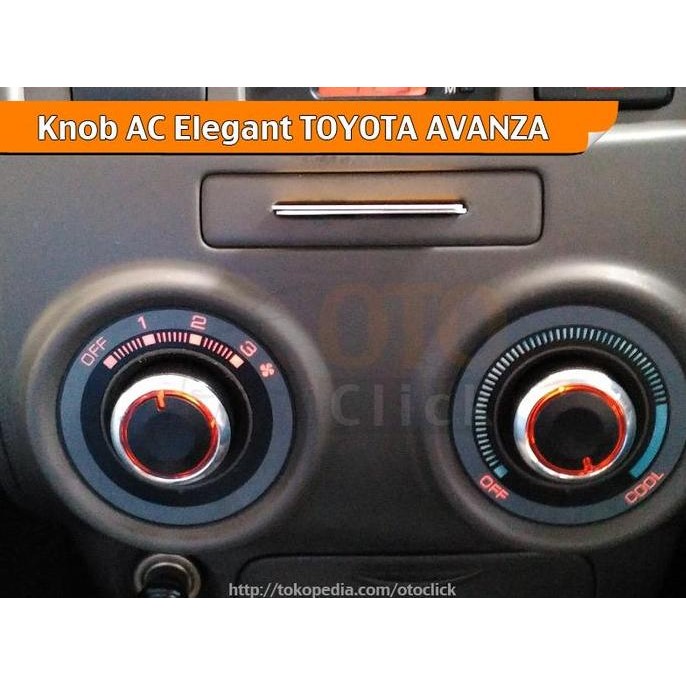 DF110>> Knob AC Elegant Bundar untuk Mobil Toyota Avanza