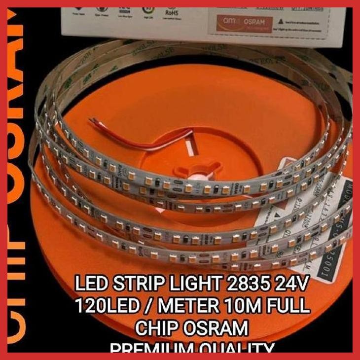 PROMO YAMASAKI LAMPU LED STRIP LIGHT 24V CHIP OSRAM INDOOR 120LED/M 10M 10 METER CAHAYA PUTIH 6500K 
