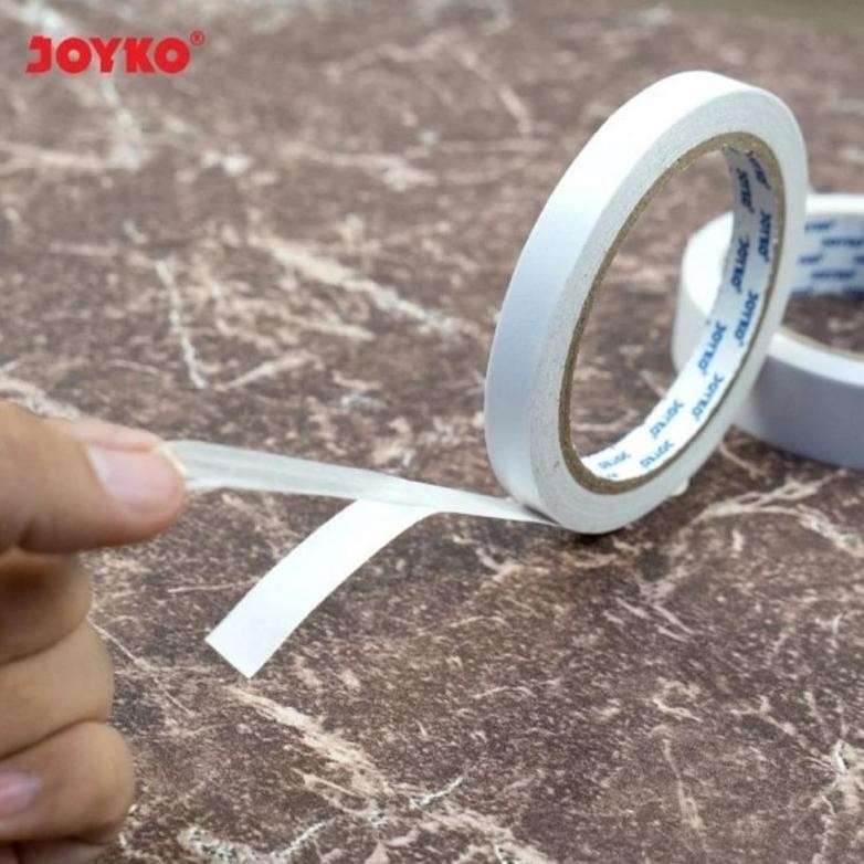 

Promo..!!! ( 24 Buah ) Double Sided Tape Perekat 2 Sisi Joyko 12 Mm X 15 Yard ( 1/2 Inch ) Blue Core Tw39