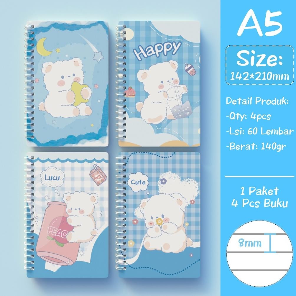 

Salt [Ready] Aimilo Notebook A5 1 Paket 4 Pcs Buku Diary Aesthetic Buku Jurnal Aesthetic Sekolah 40 Lembar Rt-342