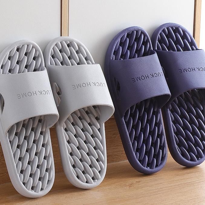 Sd0 Sandal Refleksi Rumah Hotel Kamar Mandi Pria Wanita Sendal Terapi Rematik Anti Slip Karet Empuk