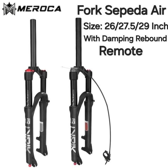 Promo Meroca Fork Air Angin Suspensi Sepeda MTB Fork OS Lurus Damping Reboun COD