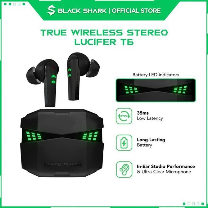 Black Shark Lucifer T6 TWS Gaming Ultra-low Latency | Earphone Gaming