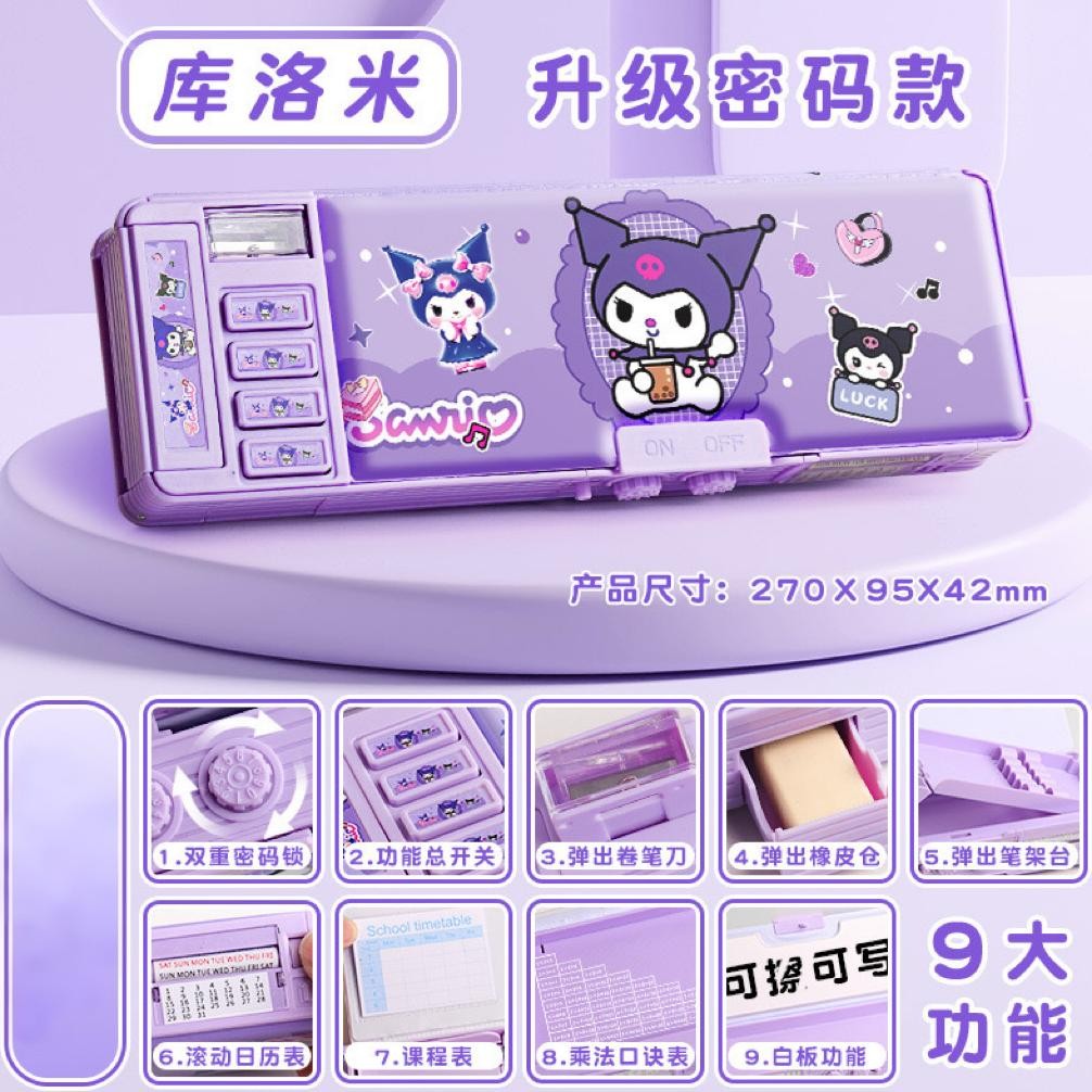 

Hot Kotak Alat Tulis Multifungsi Kuromi Untuk Anak Perempuan 2025 Kotak Pensil Otomatis Baru Kata Sandi Kompartemen Mesin Kotak Pena Besar Ys Um57