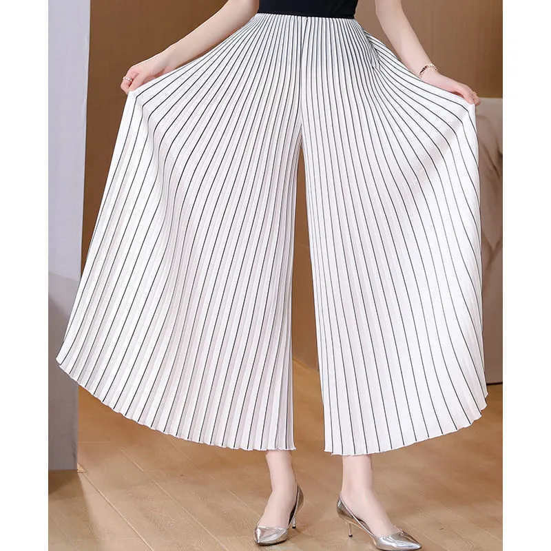 Issey Pleated Wide-Leg Pants for Women