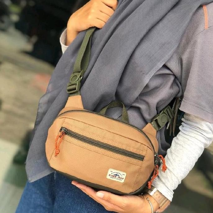 Waistbag Minimalis Eiger Grapnel Pouch 1A Waistbag Tas Selempang Pria Original