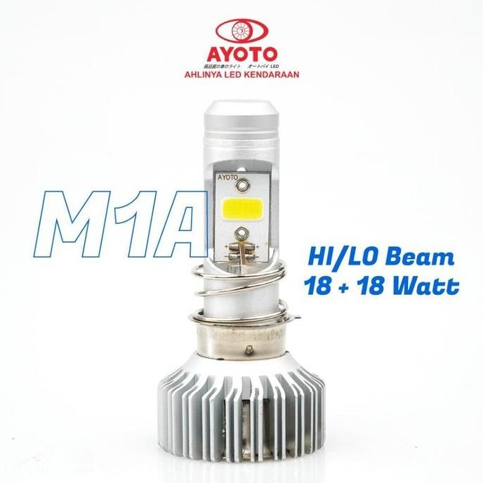 LAMPU MOTOR DEPAN LED AYOTO M1A & M1A PRO H6 AC DC MOTOR BEBEK/MATIC AC DC