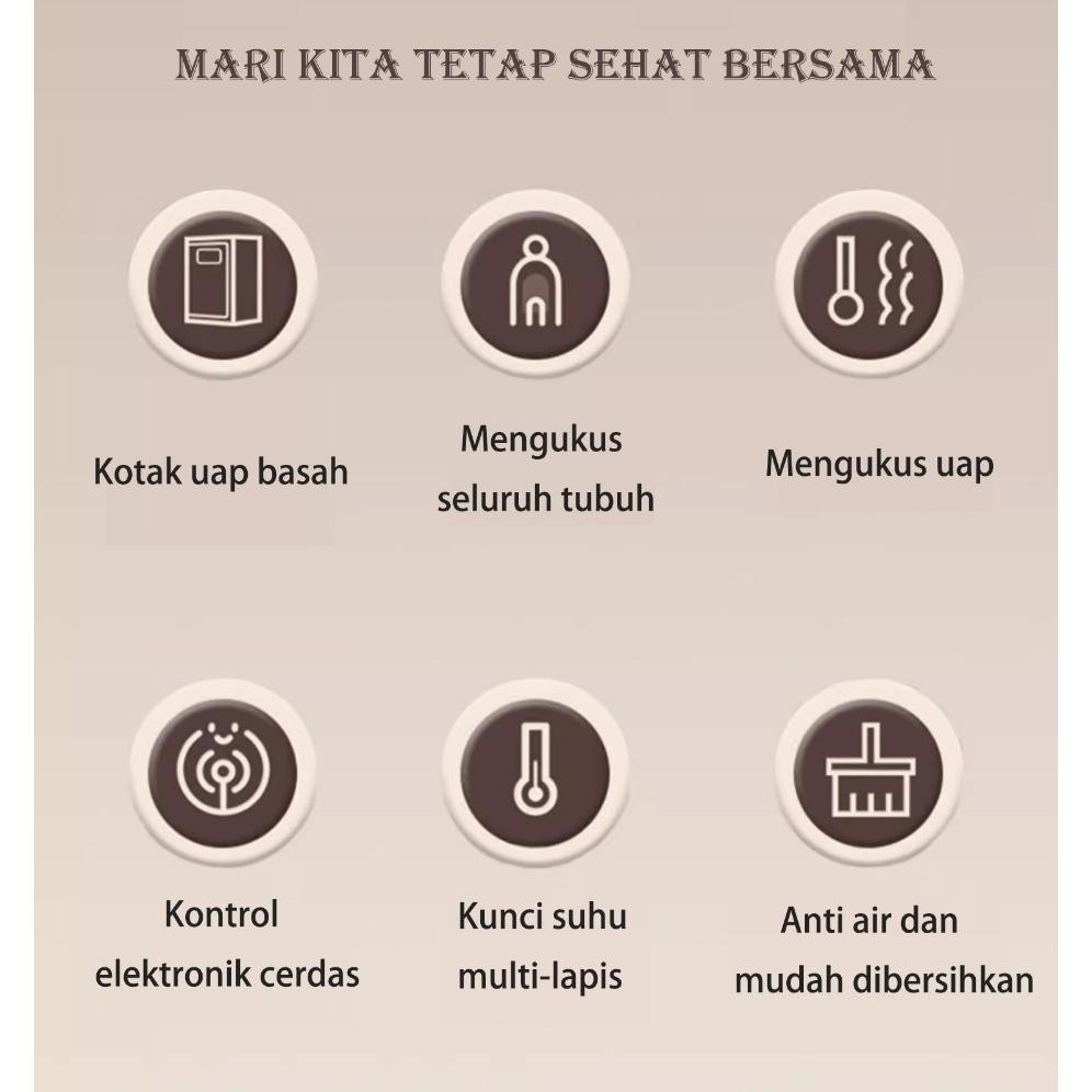 Terlaris | Terbaru | Best Seller | Termurah Kotak Sauna / Portable Steam Sauna Alat Pelangsing Tubuh