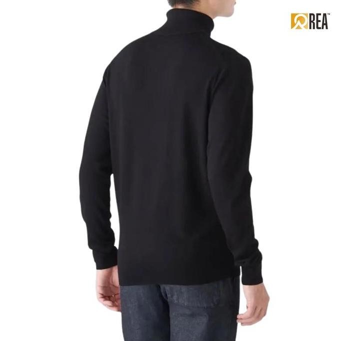 Kaos Turtleneck Pria Over Size Polos Jumbo Bigsize Lengan Panjang Kerah Tinggi Katun Nyaman Premium 