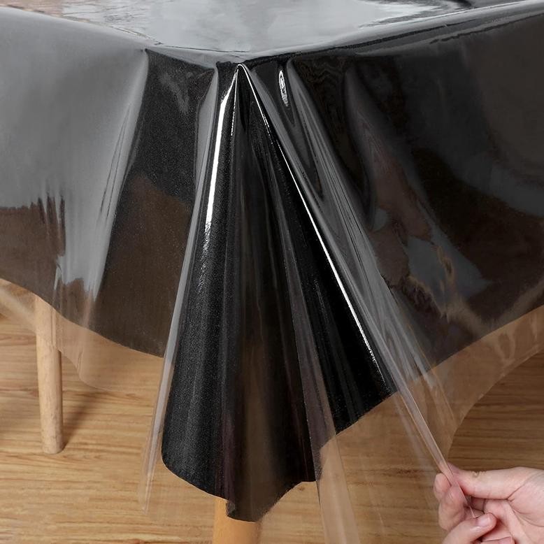 Taplak Meja Makan Plastik Bening Transparan / Taplak Meja Plastik Mika PVC Ukuran / Taplak Meja Jern