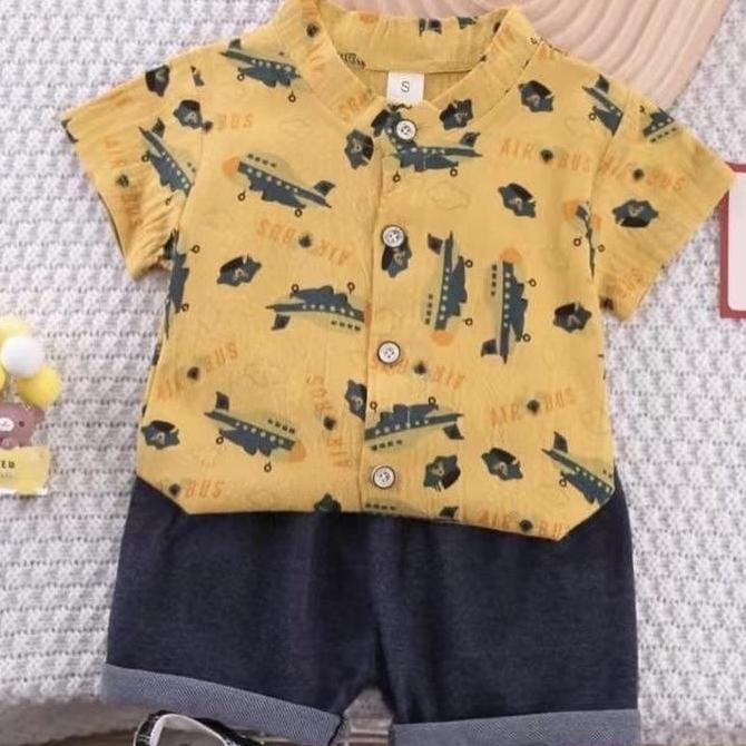 Airbus Tuxedo Set Baju Celana Kemeja Pakaian Stelan Anak Laki Cowo Lucu Murah Terlaris Allshop