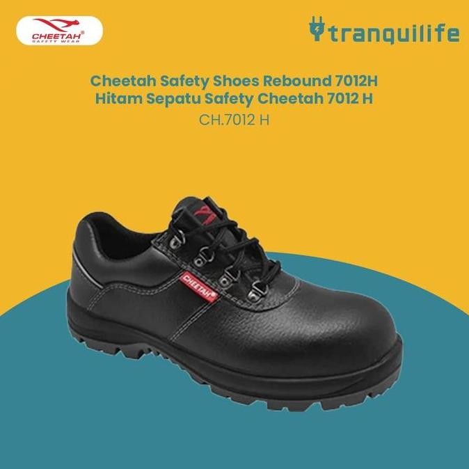 Cheetah Safety Shoes Rebound 7012H Hitam Sepatu Safety Cheetah 7012 H
