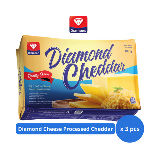 

Diamond Cheese Processed Cheddar 180gr x 3 pcs