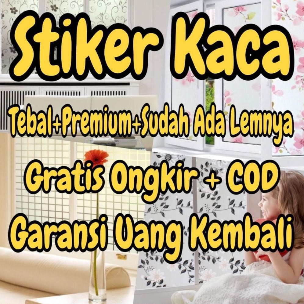 ACM - STIKER KACA SANDBLAST stiker kaca jendela rumah motif bambu