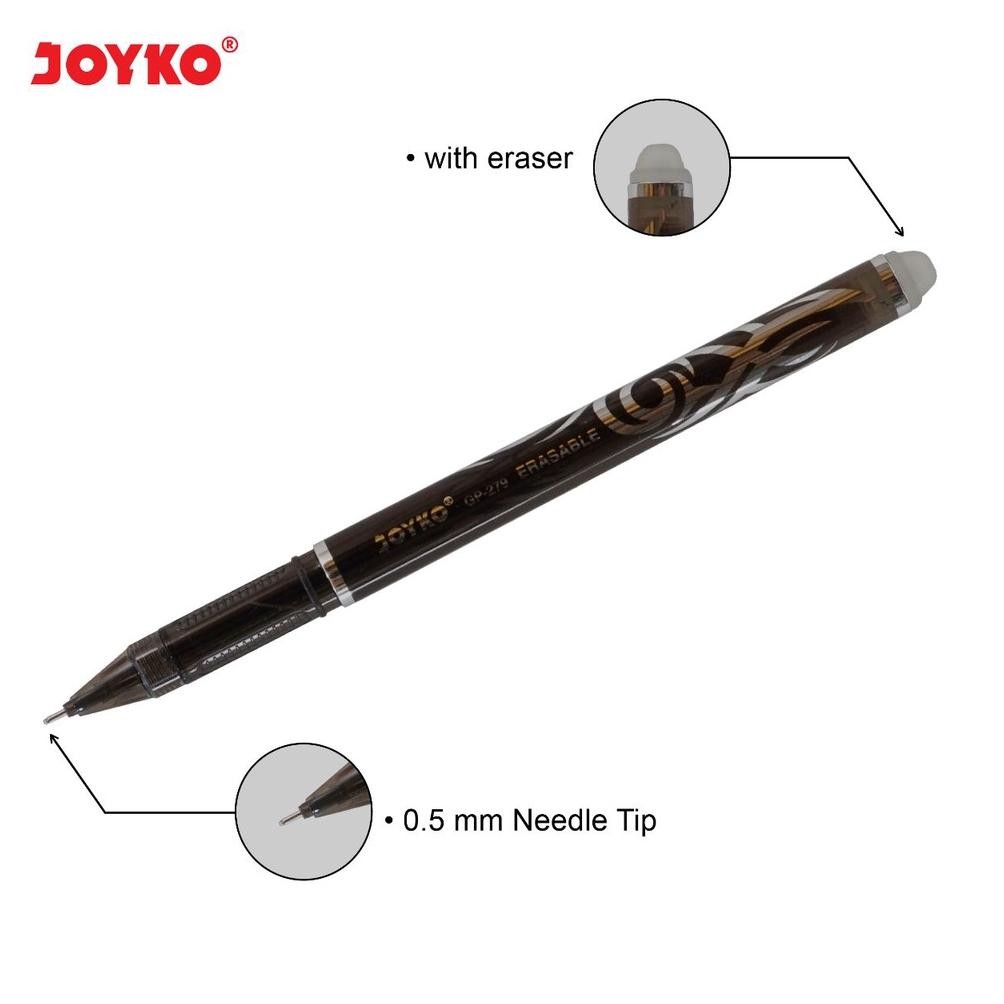 

Terlaris Joyko Erasable Gel Pen Hitam Biru Pulpen Pen Bisa Dihapus Joyko Lusin Gp-279 [12Pcs] Ac-8