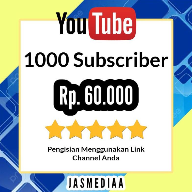 1000 Subscriber Youtube Promo Untuk Monetisasil