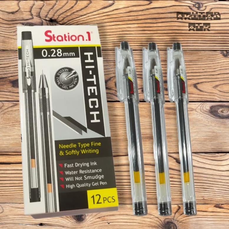 

Original Bolpen Hi-Tech Station 0.28 Hitam Re-65