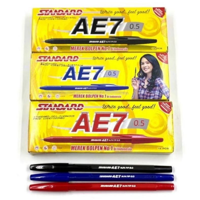 

Termurah Pulpen / Ballpoint Standart Ae 7 Per Pack / Lusin Re-65