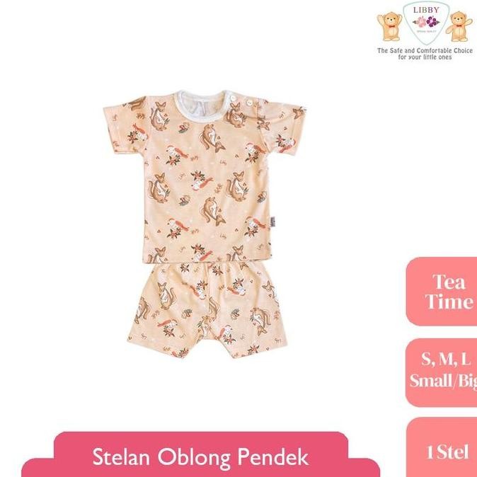 Libby Stelan Oblong Pendek Motif Tea Time (1 Stel)