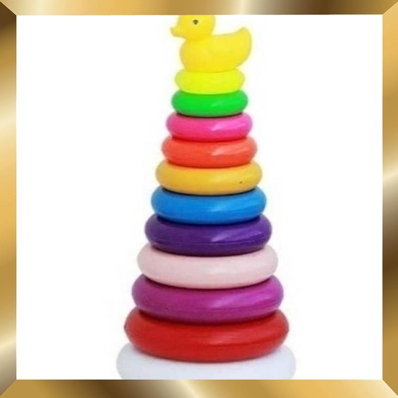 Diskon MAINAN ANAK RING DONAT JUMBO 12 susun / baby stacking donut duck. OPX-58