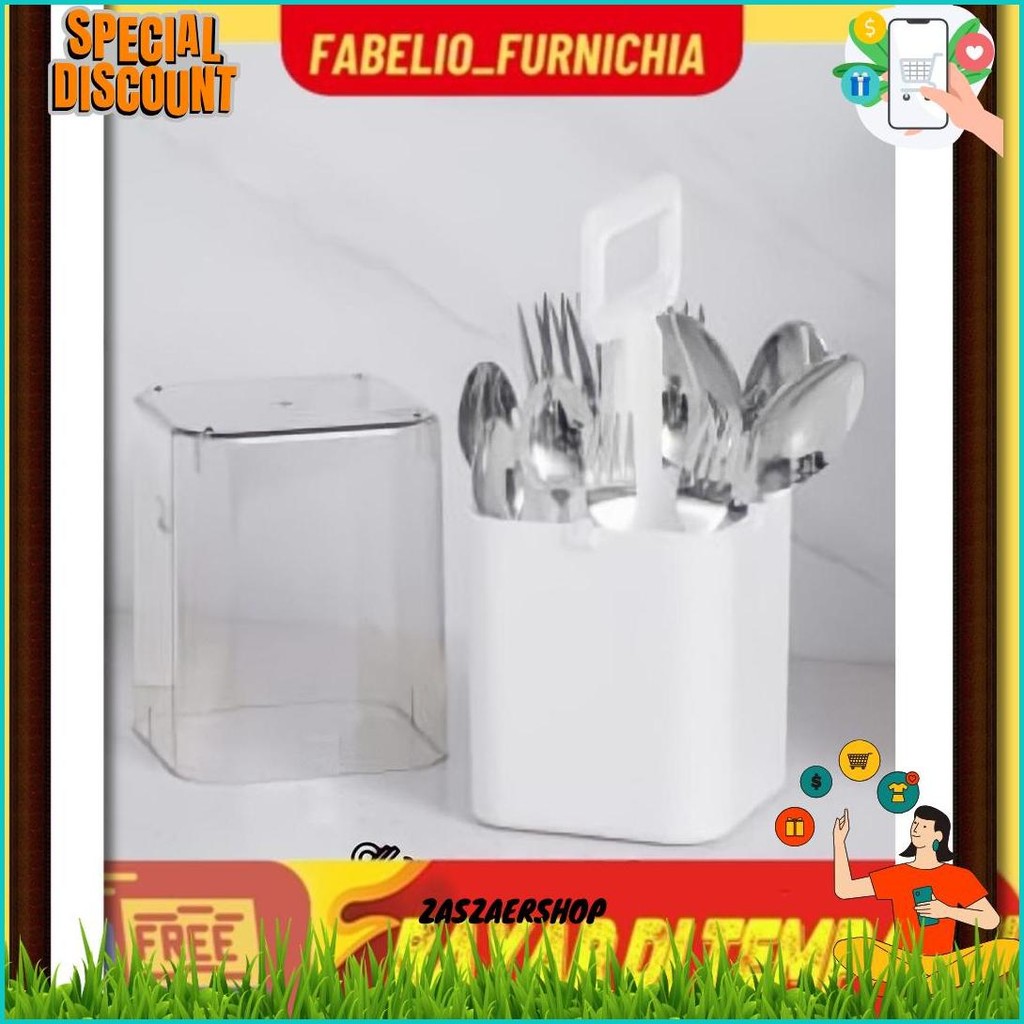 Krischef Tempat Perlatan Makan / Tempat Sendok Tempat Garpu Tempat Sumpit / Utensil Holder With Cove