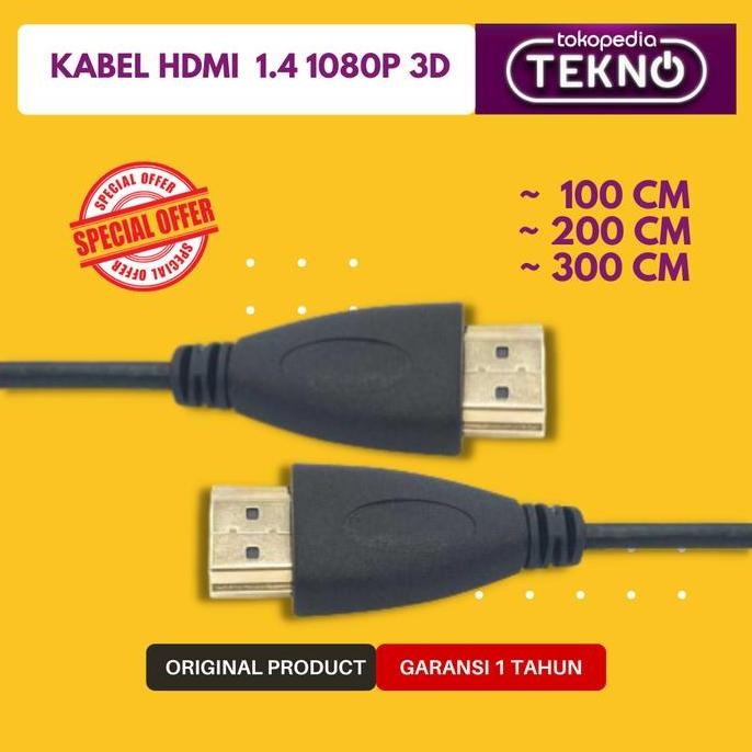 DB100 }} Kabel HDMI to HDMI STB Receiver ke TV / Laptop ke TV Original 3 meter