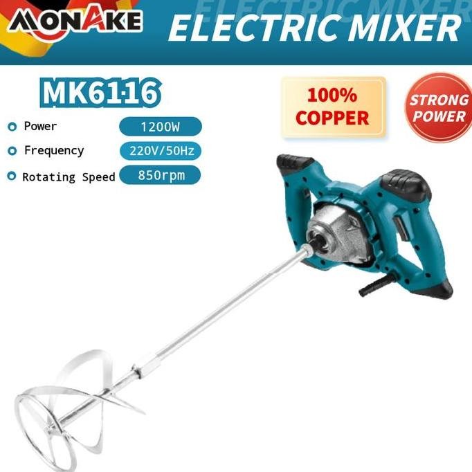 MONAKE Paint Mixer Mesin Pengaduk Cat Semen Bor Dragon Motor Motor