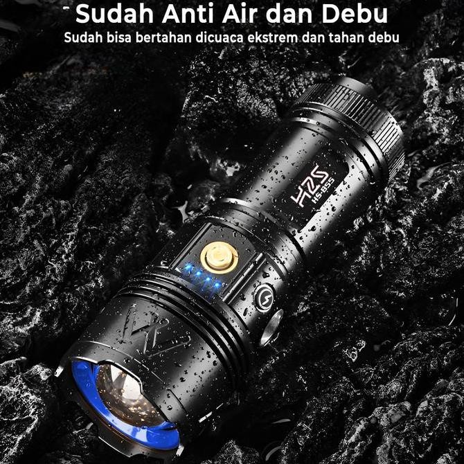 H2S Senter Zoom In Out B55 2200lumens Flashlight Side Lamp SM